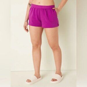 Victoria's Secret PINK foldover fleece short- XL- Magenta